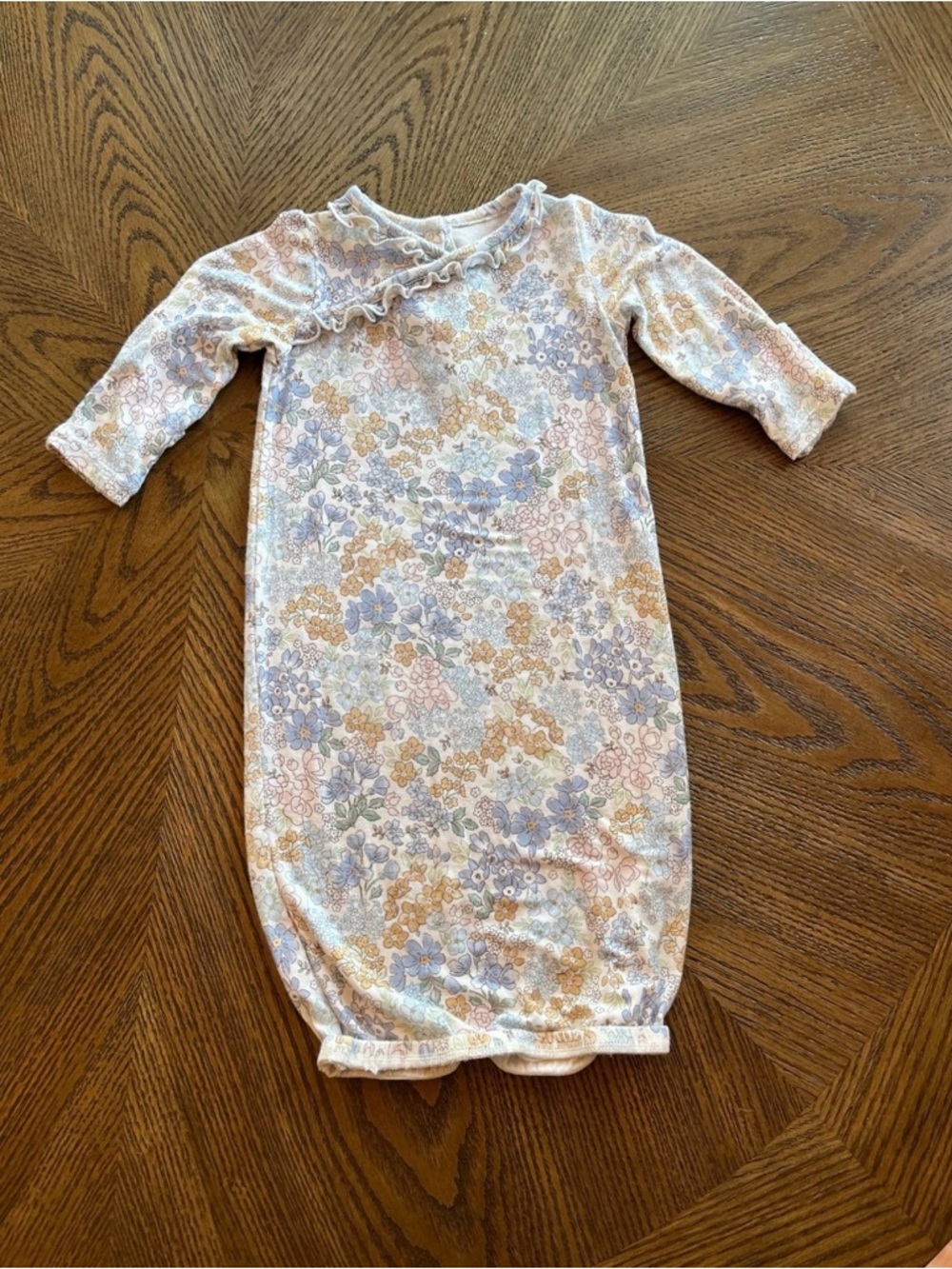 Baby Floral Sleep Gown – Pastel Pink & Blue Kids Pajamas